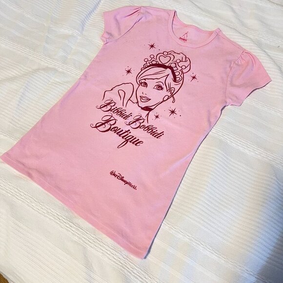 DISNEY WORLD BIBBIDI BOBBIDI BOUTIQUE CINDERELLA PINK TEE - Picture 3 of 10